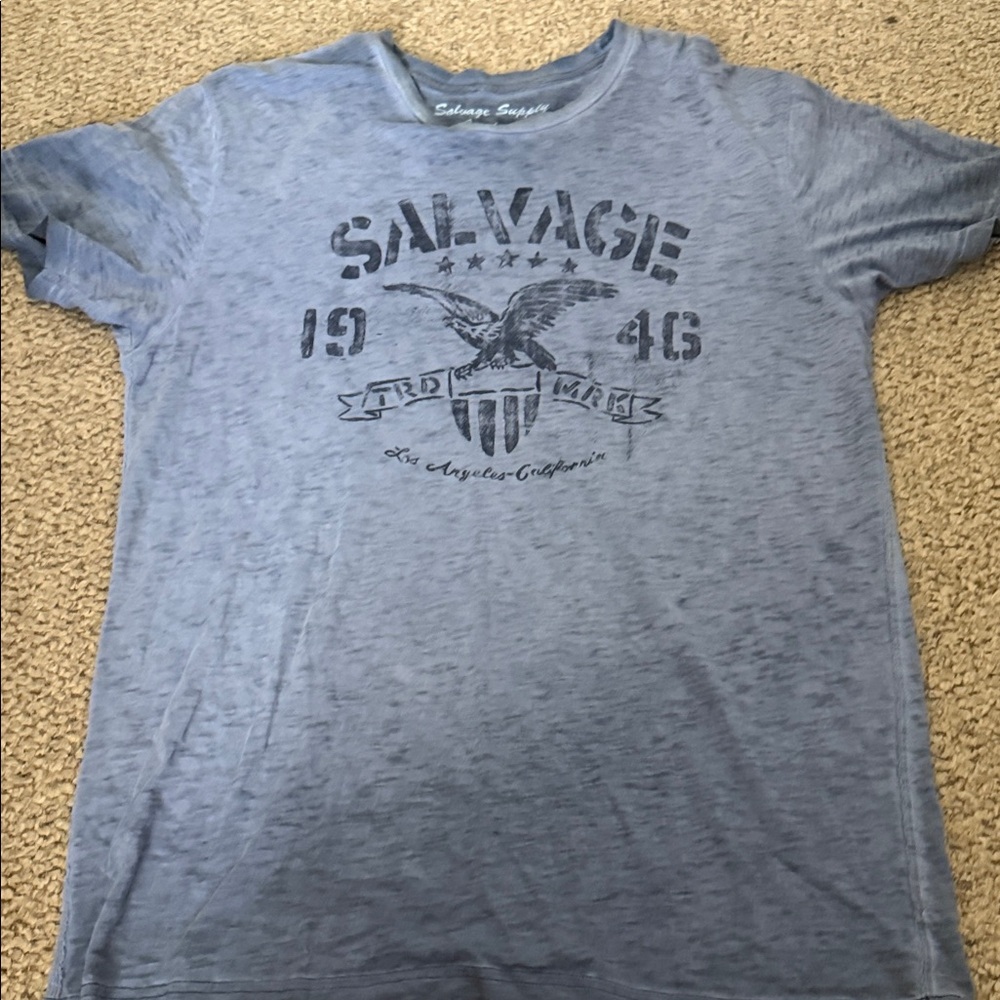 Salvage Light Blue Graphic Tee for Men